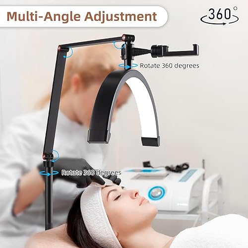 Miniatura 3 de Lámpara de luz LED para pestañas, lámpara de esteticista, luz de tatuaje para fotografía, belleza, maquillaje, cejas, lámpara de pie ajustable con