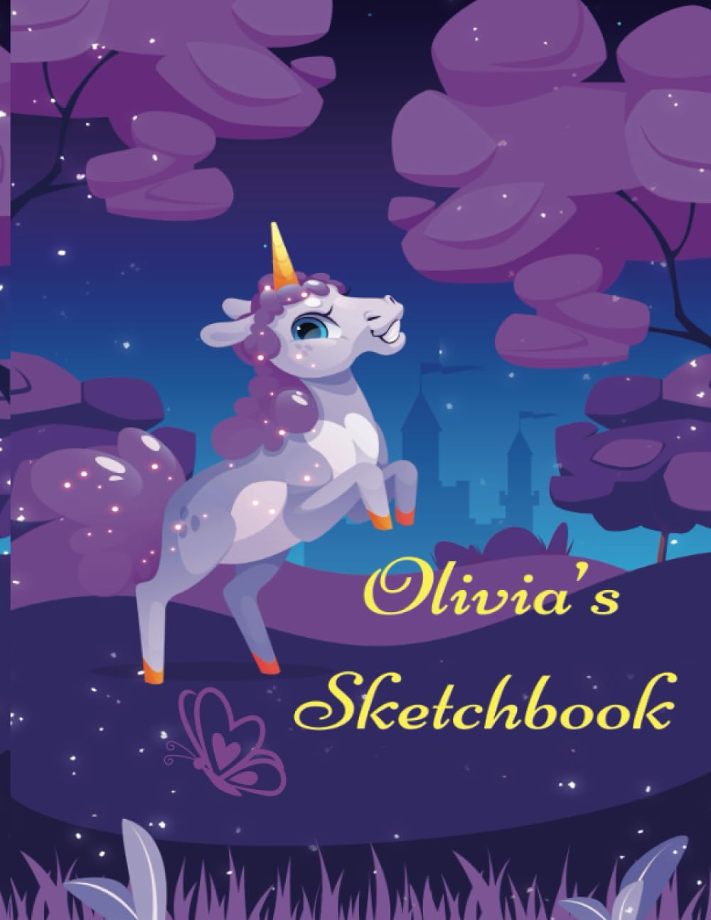 Independently published OLIVIA’S SKETCHBOOK: Personalized and Unicorn Cover For Girls, 102 Pages, 8.5" x 11", For Drawing, Doodling, Writing, Sketching & Crayon Coloring,Paperback