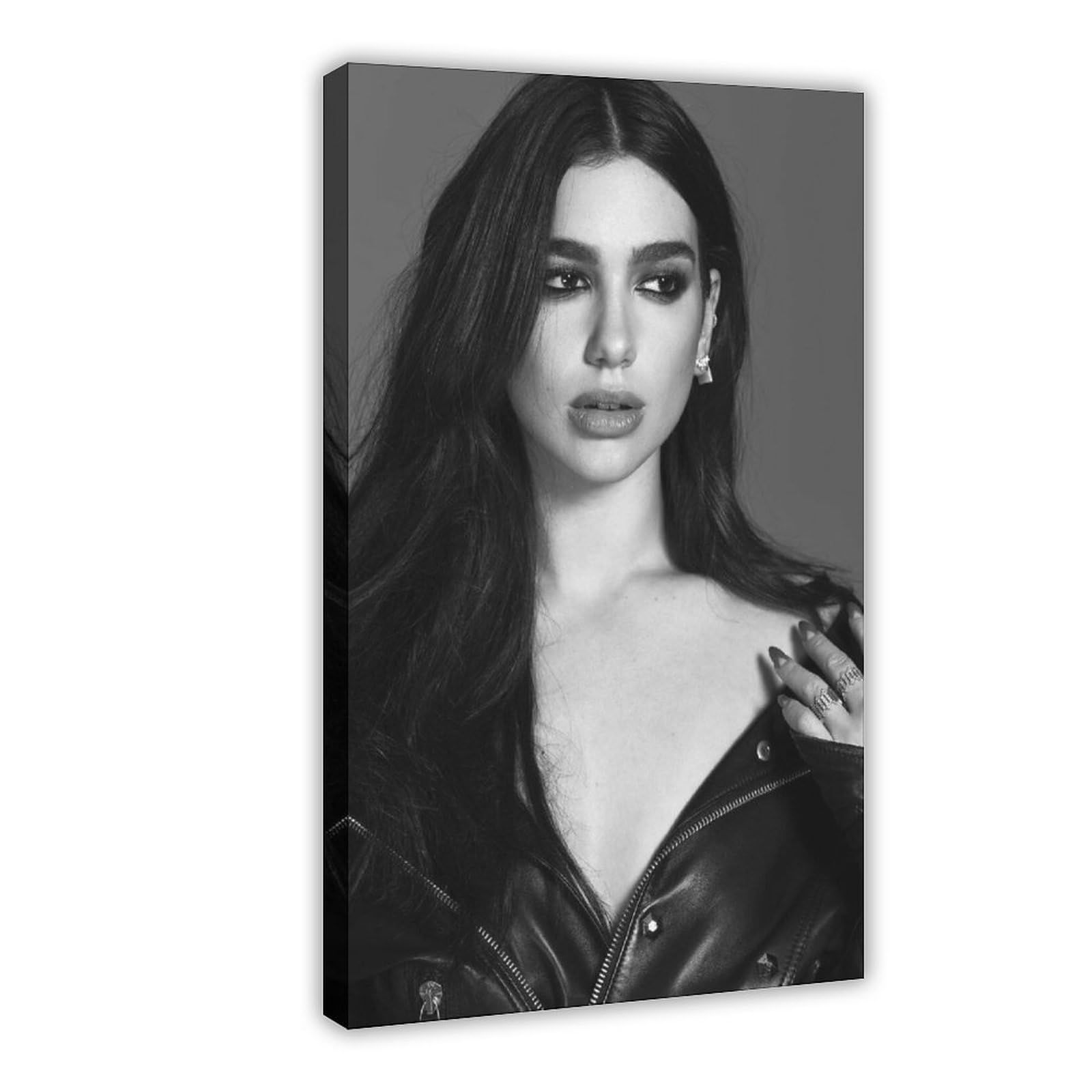 Poster sur toile Pop Singer Dua Lipa Music - Décoration pour chambre à coucher, bureau, chambre - Cadeau sans cadre - 50 x 75 cm
