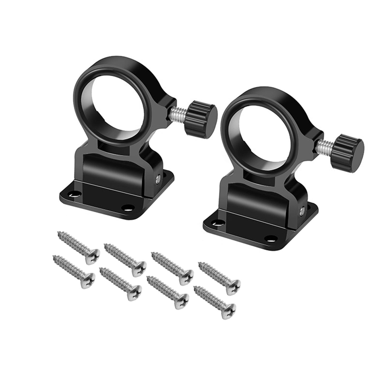 2 Pcs Fishing Umbrella Holder, Foldable Parasol Clamp Wall Mounted Fishing Umbrella Bracket for Outdoor Balcony Patio Fishing Platform (Black)