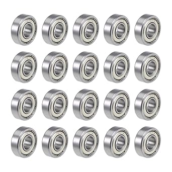uxcell R4ZZ Deep Groove Ball Bearing 1/4-inchx5/8-inchx0.196-inch Shielded Z2 Lever Bearings 20pcs