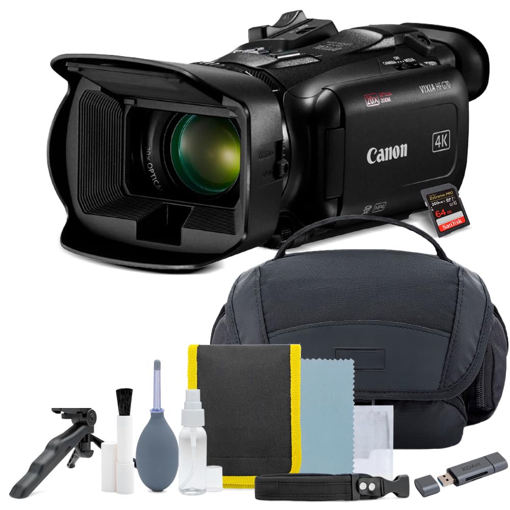 Amazon.com : Canon Vixia HF G70 UHD 4K Camcorder (Black) Bundle