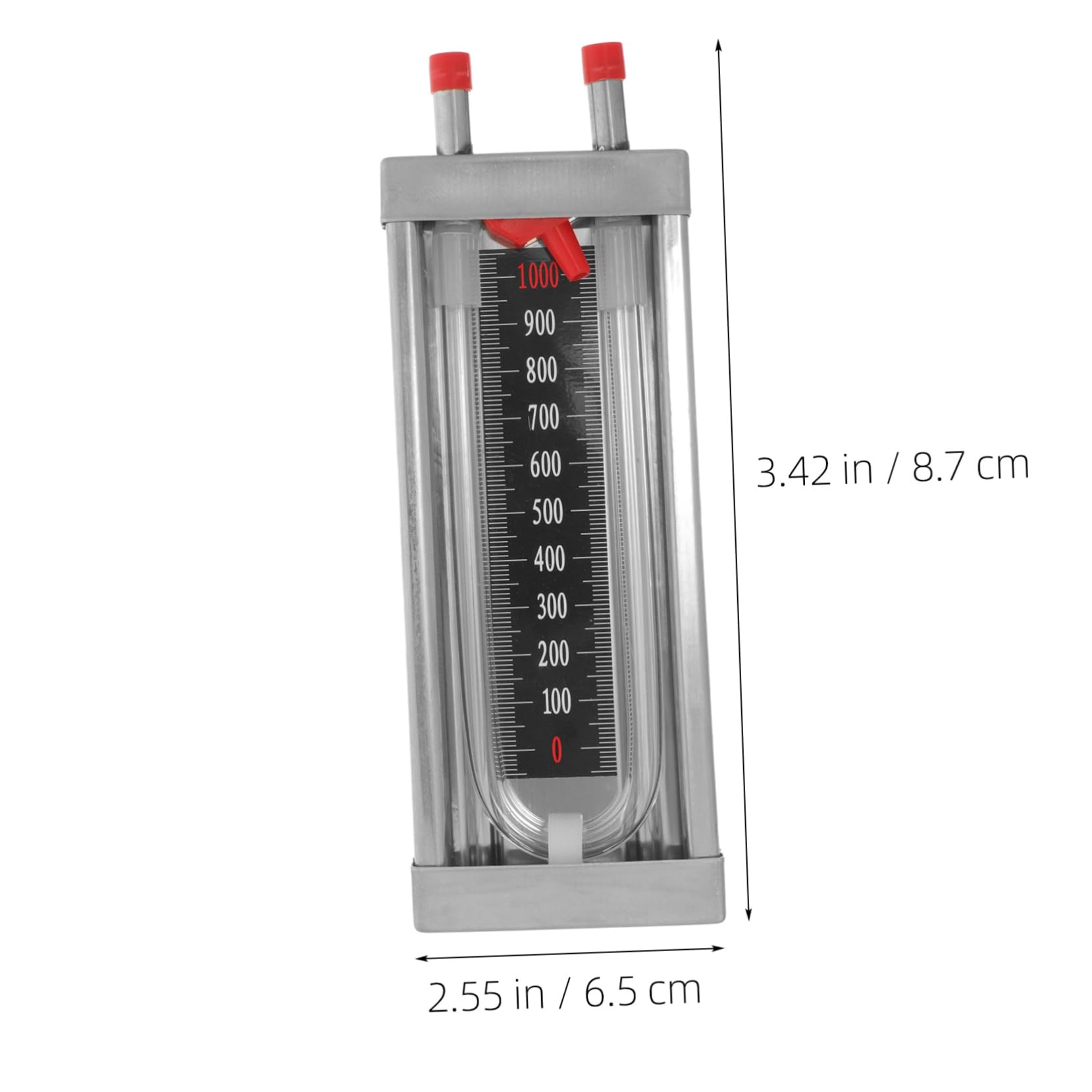 Gatuida 3pezzi Manometro U-shaped Inossidabile Sensore Di Pressione Di Alta Precisione Misuratore Di Pressione Differenziale Per Tubazioni Gas Facile Da Usare Per Professionisti e Amatori