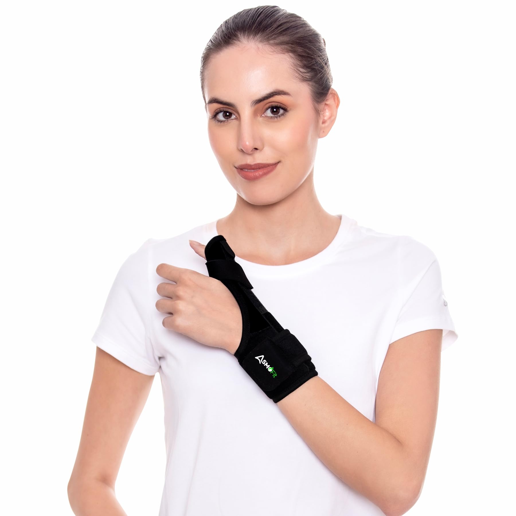 Asmofit Thumb Spica Splint | Breathable Adjustable Thumb Support Brace for Men & Women | Universal Size Thumb Immobilizer for Injury Recovery Arthritis & Tendonitis Pain Relief | Pack of 1(Black)-image-15