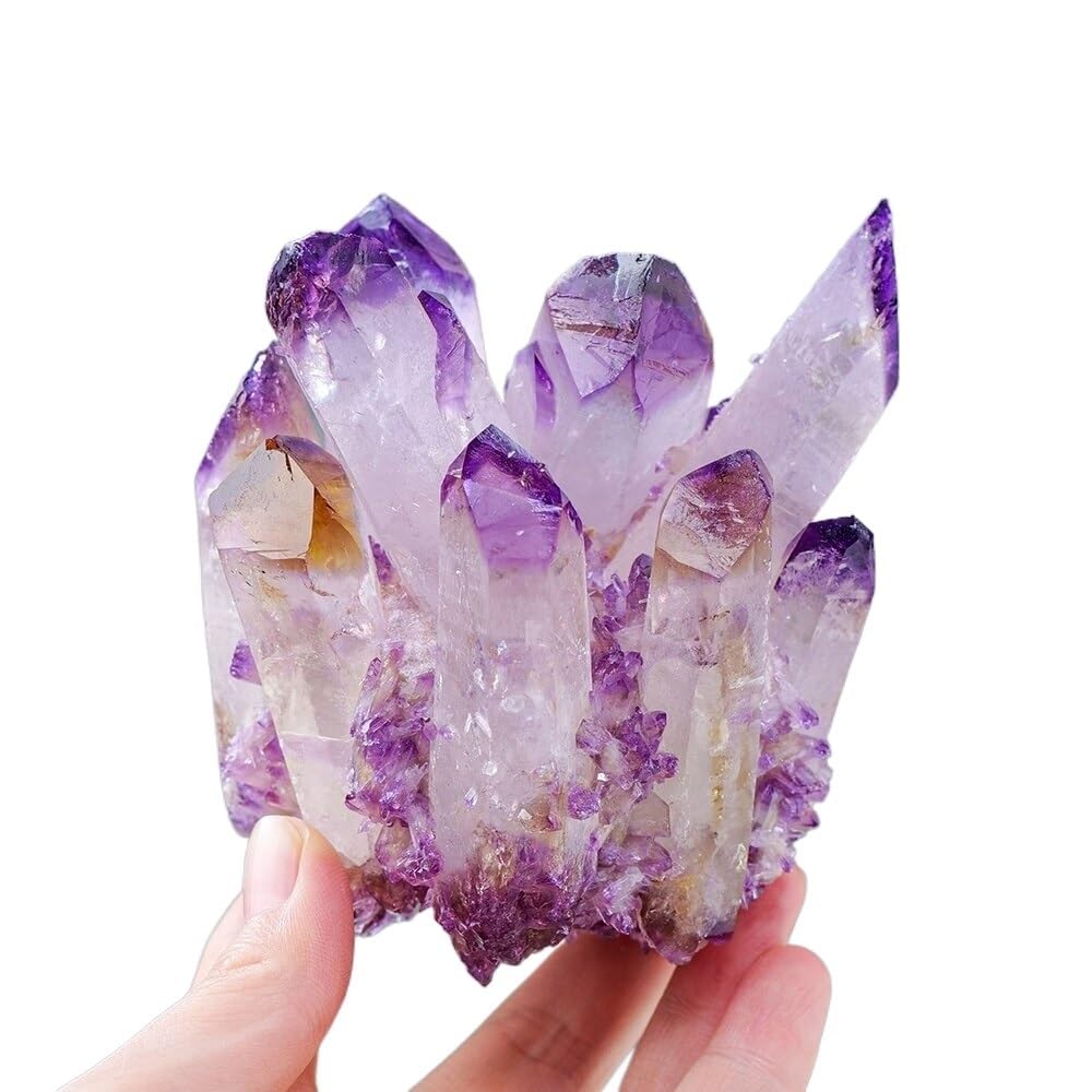 KJEBVHIRS Stone Amethyst Cluster Gemstone Purple Crystal Cluster Specimens Home Decoration Ornaments (Size : 600-700g)