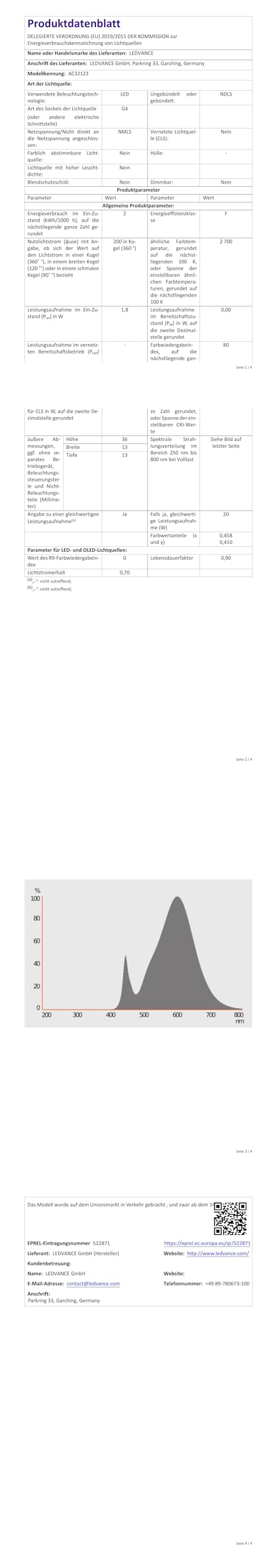 Osram LED Base PIN 20 320° Warmweiß 2700 K 1,8 W 200 lm – Ansicht 10
