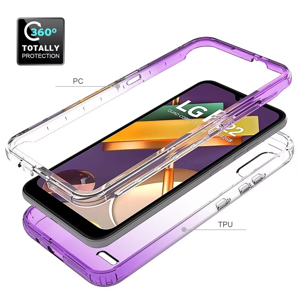 BAIDIYU Cover per LG K22, AntiGraffio, Sottile Paraurti Antiurto TPU Protezione Flessibile, Custodia Cover per LG K22.(Rossa