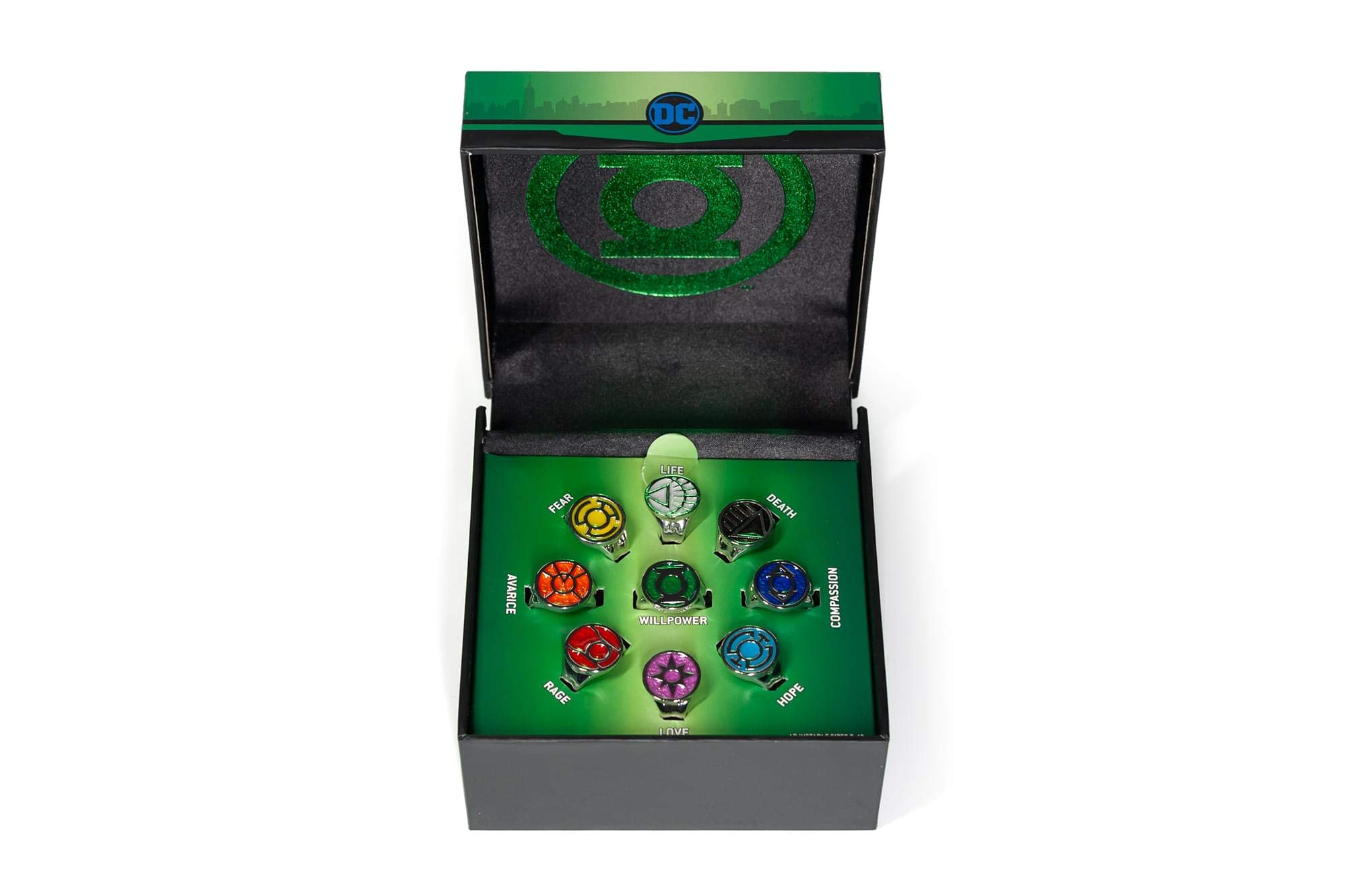 SalesOne Green Lantern Deluxe zestaw pierścionków
