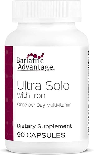 Bariatric Advantage Ultra Solo con Iron Daily Multivitamínico para cirugía de derivación gástrica y pacientes con gastrectomía de manga, incluye