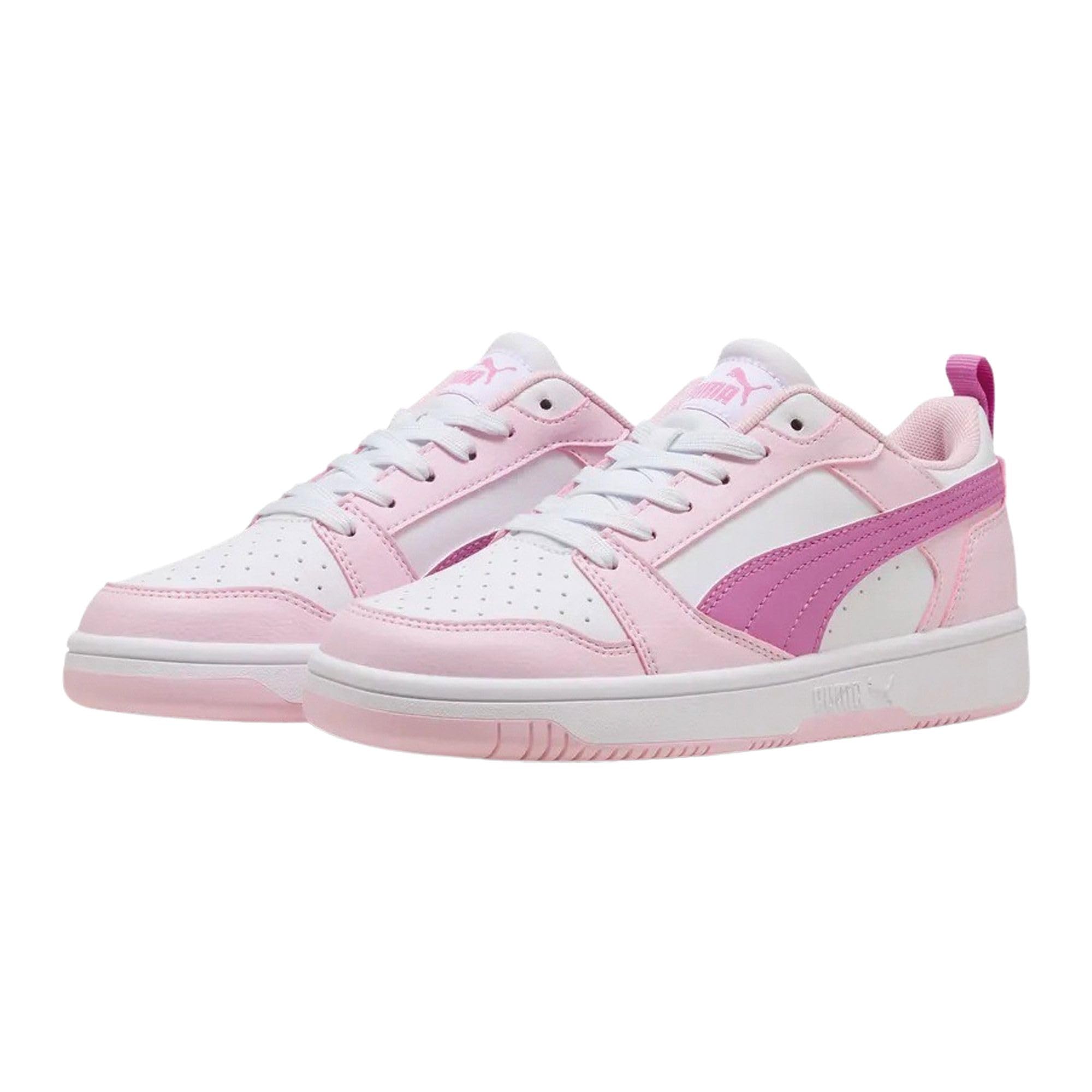 Puma Rebound V6 Lo JR Sneaker, Pearl Pink-Mauve Pop White, 4 UK, Rosa Perla Malva Pop Puma Bianco, 4 UK