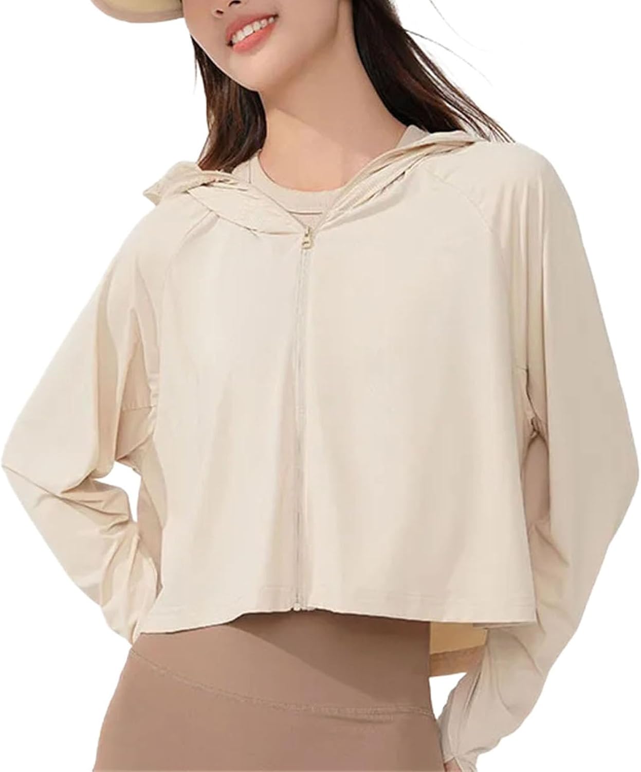 Womens Sun Protection Shawl UPF 50 Plus UV Blocking Quick Dry Outdoor Jacket for Hiking Camping Running