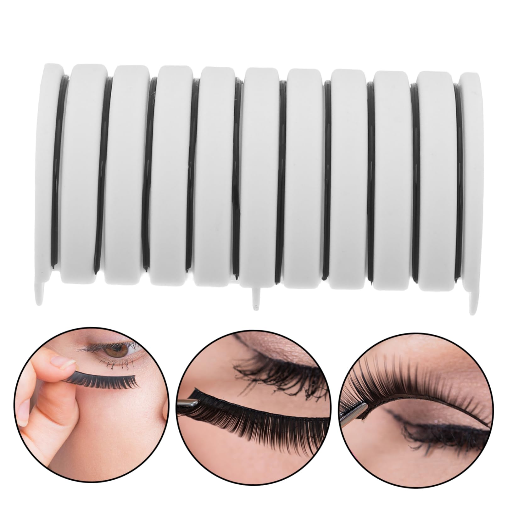 Adhesivas Autoadhesivas Para Pestañas Cajas Impermeables Y Resistentes Sudor Adhesivo Práctico Para Extensiones De Pestañas Repetido 3 Cajas*4