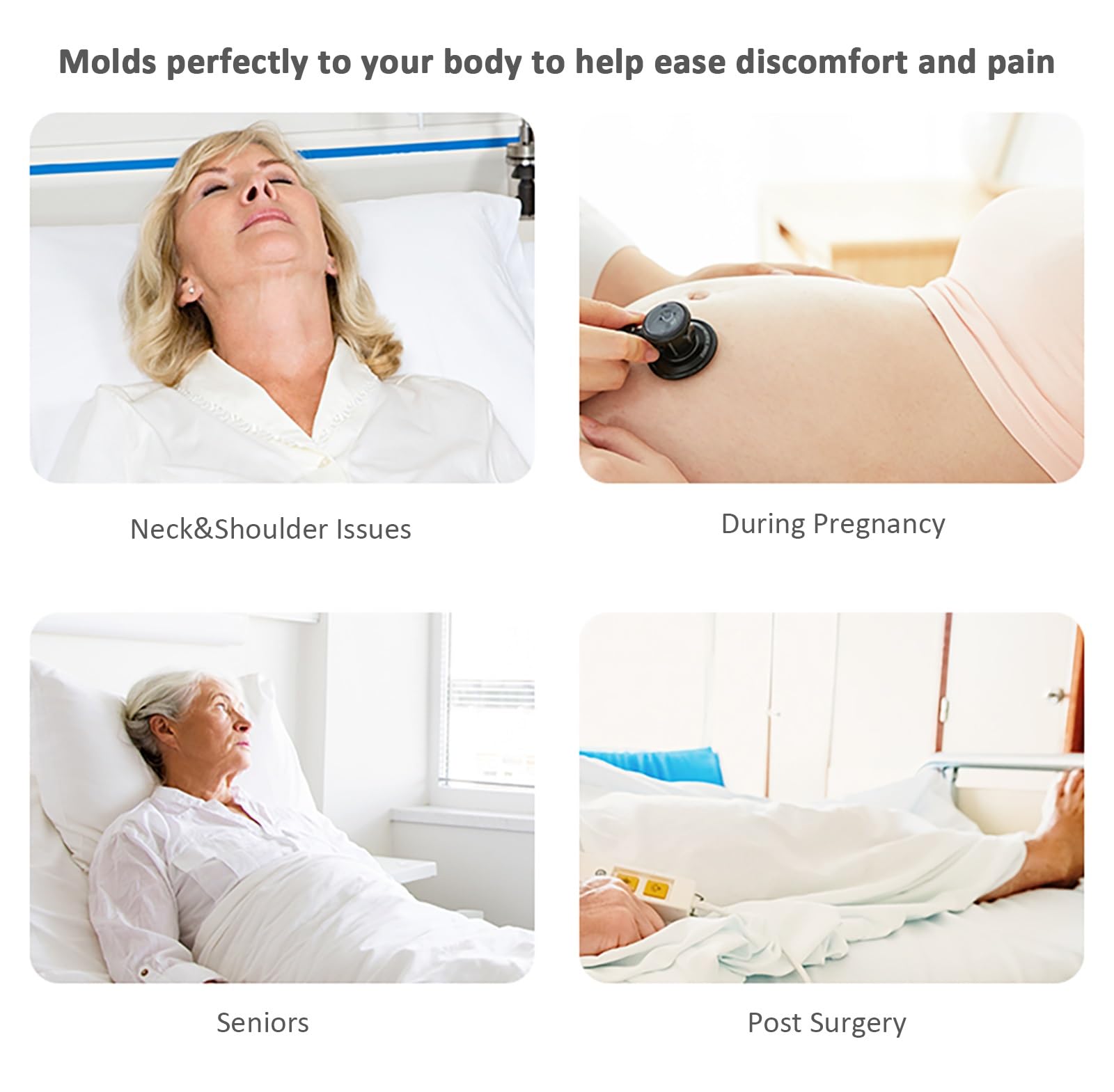 CuñA Antireflujo Adulto Almohada Elevar Colchon Almohada de cuña alargada de 31 pulgadas, cuñas de almohada ajustables con cojines elevados para reflujo ácido/postcirugía/dolor de cuello, cuña de cama