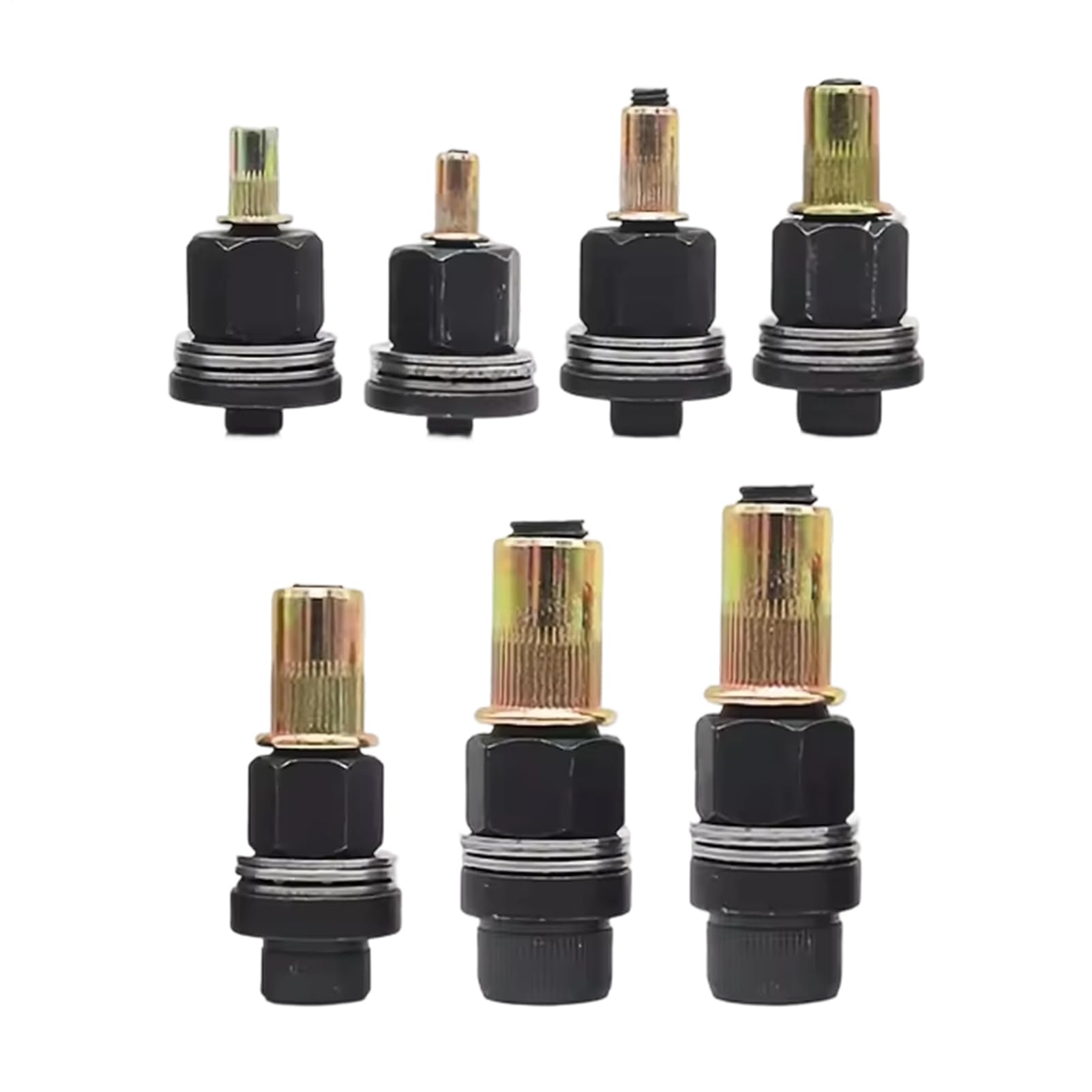 Rivet Nut Tool,Drill Insert Adapter, Carbon Steel, 7 Pieces - Nut Insert Kits | for Automotive Repair Shops Installation