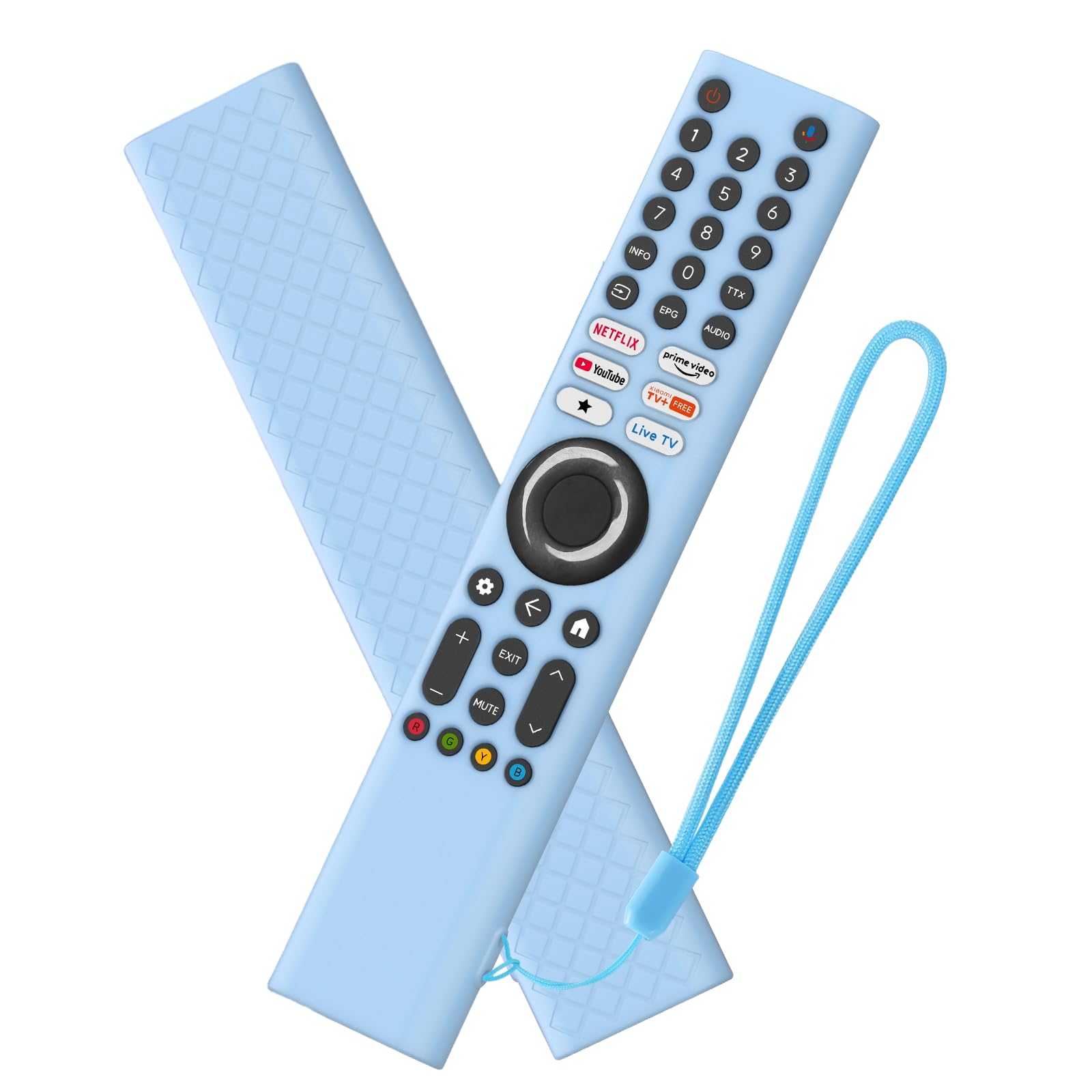 Cotbolt Silicone Remote Cover for Xiaomi Mi TV 2025 Model Remote, Black, Diamond Textured, Precision Button Holes (LUMINIOUS Blue, XIAOMI TV 2025)-image-22