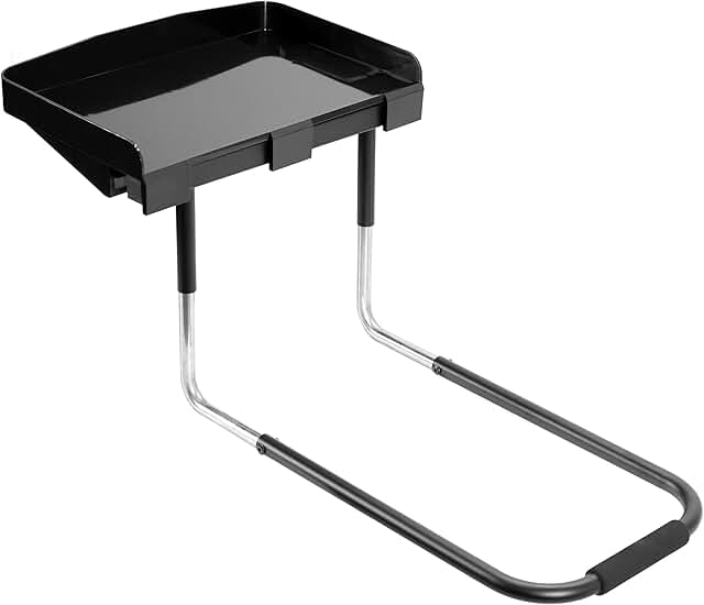 Height Adjustable Under Mattress 17 inch Bedside Shelf, Works with Lofts...