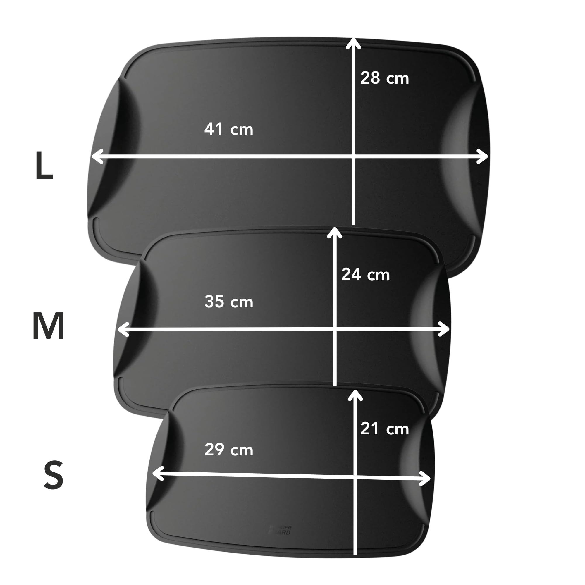 Wundermix – WunderBoard V2 Schneidebrett – 3er Set – Midnight Black | Flexibel & messerschonend, Schneidematte & Einfüllhilfe, hochwertiges Schneidebrett, spülmaschinengeeignet