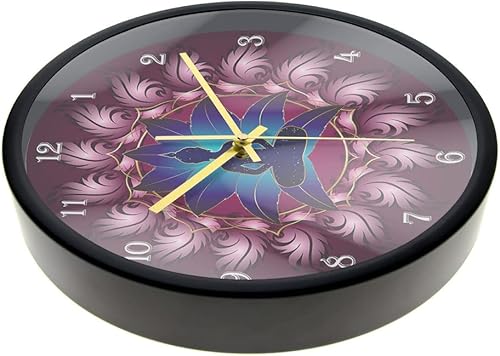 Miniatura 8 de Chakras Energy Healing - Reloj de pared con marco de metal, Buda en flor de mandala de loto, arte de yoga, decorativo, funciona con pilas, reloj de
