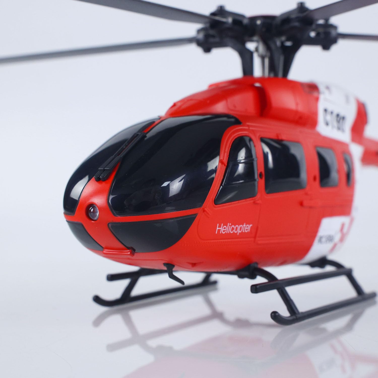 Elicottero radiocomandato 1/30 RC Era 6Ch C190 doppio motore brushless modello Rtf H145 Aileronless rotore di coda canalizzato modello Hobby Grade (rosso e bianco)