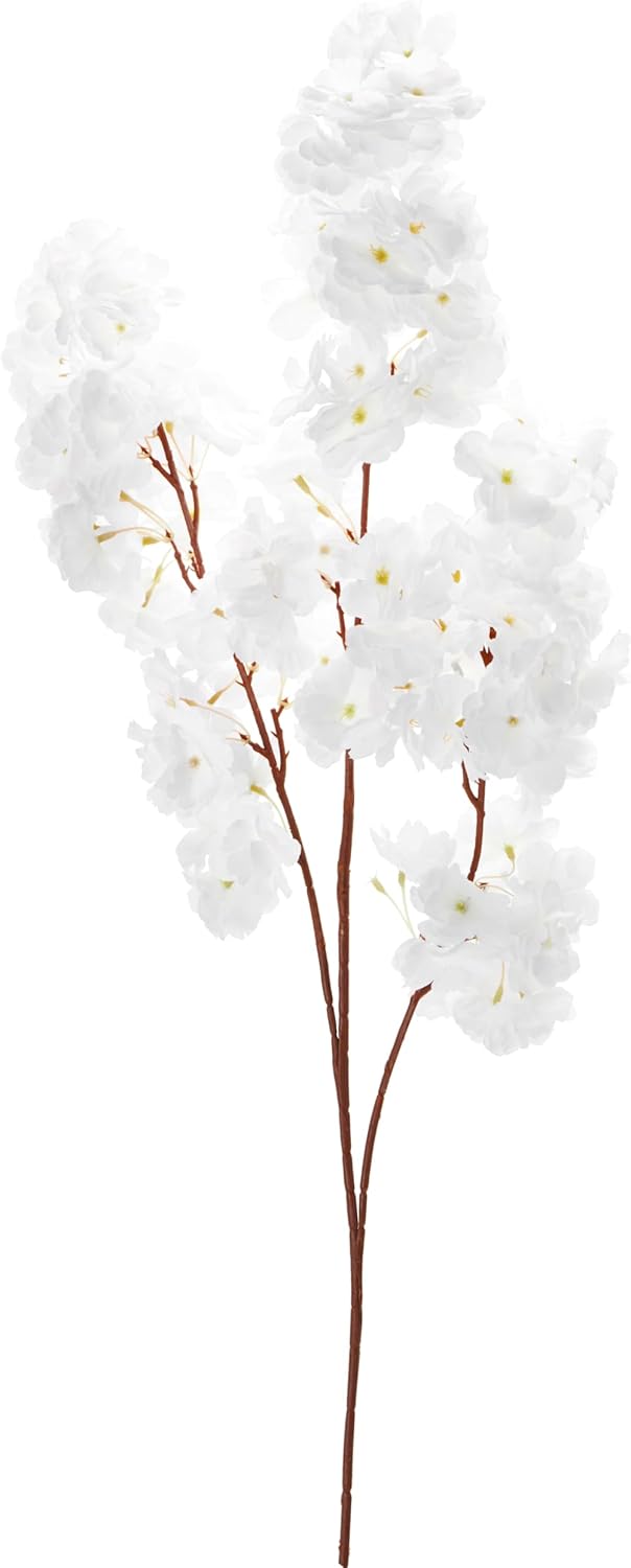 Pack of 24 Artificial Wedding Décor Flowers Blush Cherry Blossom Spray, 21.5" in. Tall Faux Spray for Indoor Outdoor Event Stage Entrance Display Event Decoration Supplies