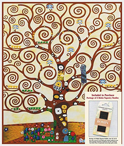 Orenco Originals Klimt's Tree of Life Detail Counted Cross Stitch Pattern with Needles