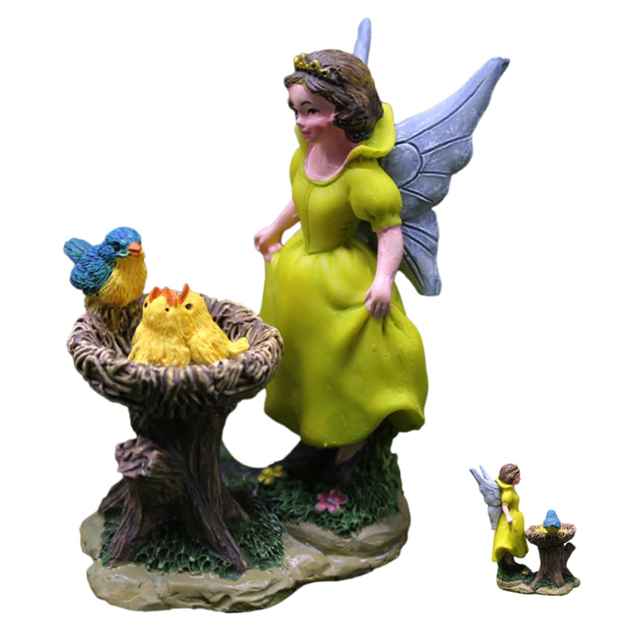 TOYANDONA 5 Piezas Adorno de Hada de Las Flores decoración Figurilla ángel pequeña Mini estatuilla de Hada de jardín Figura de Hadas Adorable Estatua de Hada estatuilla de Hadas Resina