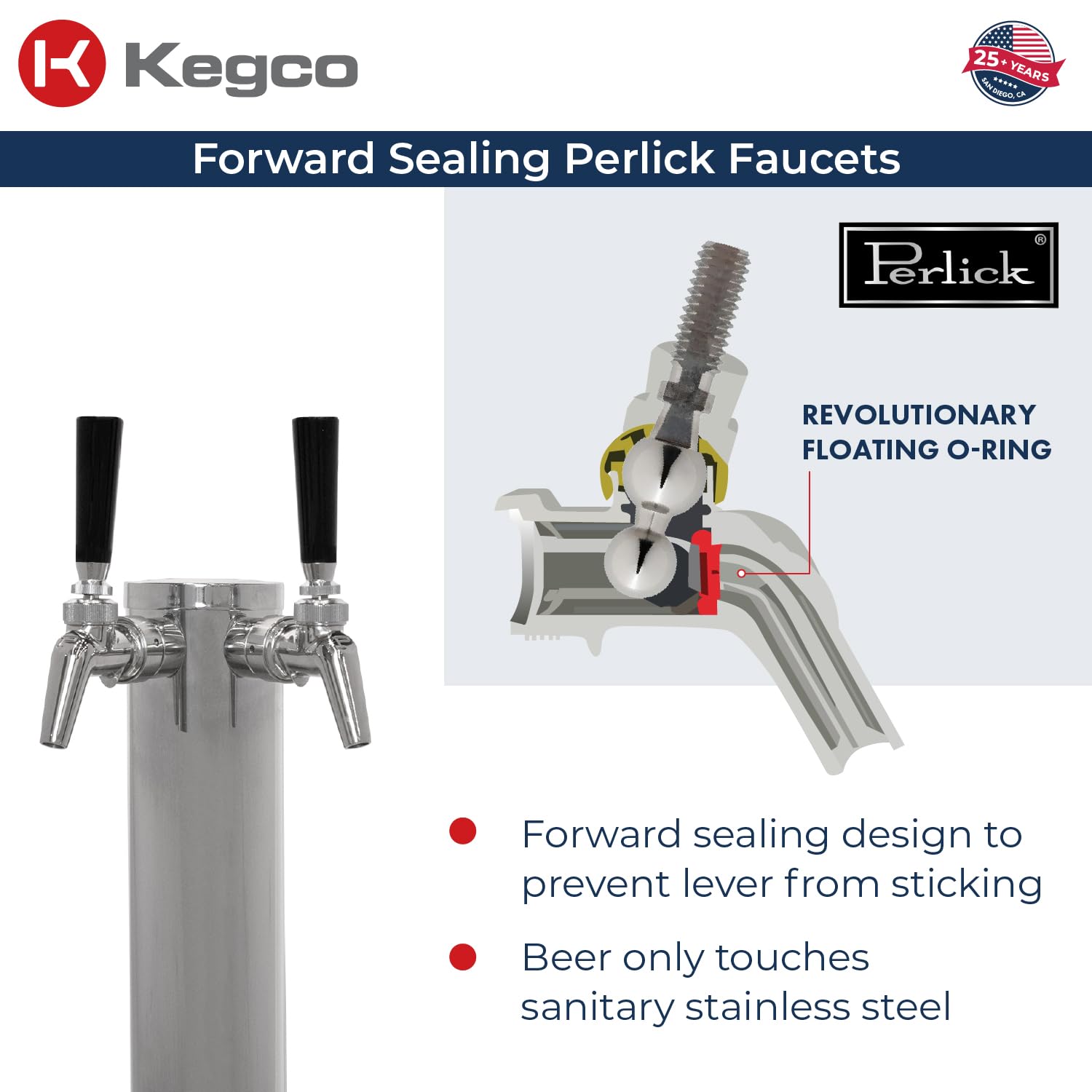 Kegco Kegerator 24" Wide Dual Tap Stainless Steel Commercial Beer Dispenser Hk38ssc-L-2 on Fridge.com - View 6
