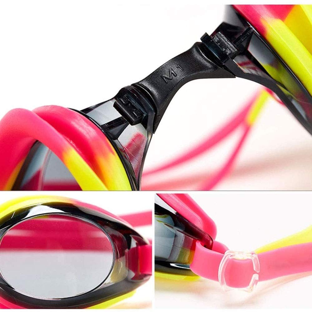 JINGYAN Occhialini da nuoto Occhiali da nuoto, lenti anti-nebbia HD, occhiali sott'acqua senza perdite, confortevole pezzo di naso, piscina in silicone in gomma resistente morbido
