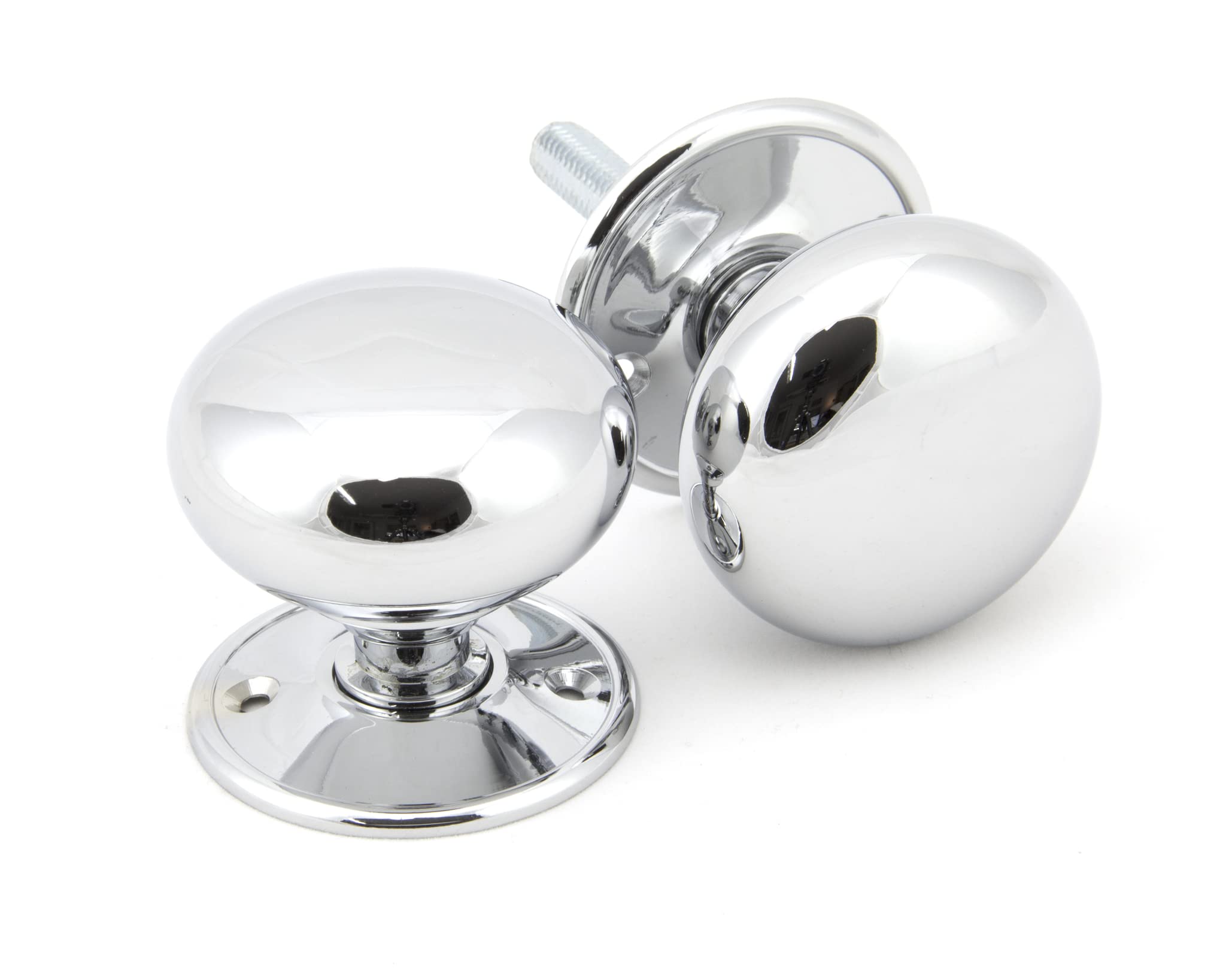 From The Anvil Chrome Polished 57Mm Mushroom Mortice/Rim Knob Set