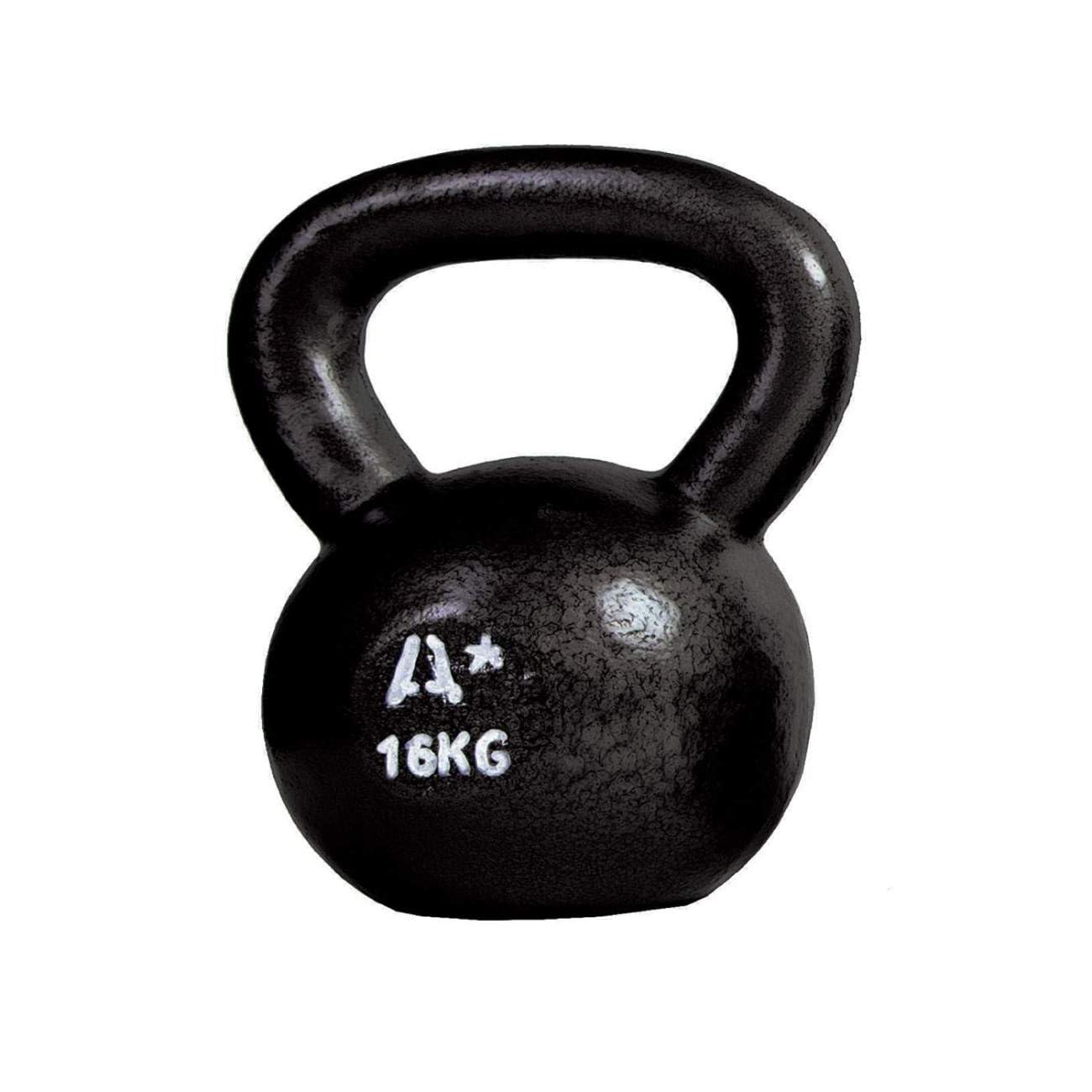 Kettlebell żeliwny odlew kettlebell - czarny - 16 kg