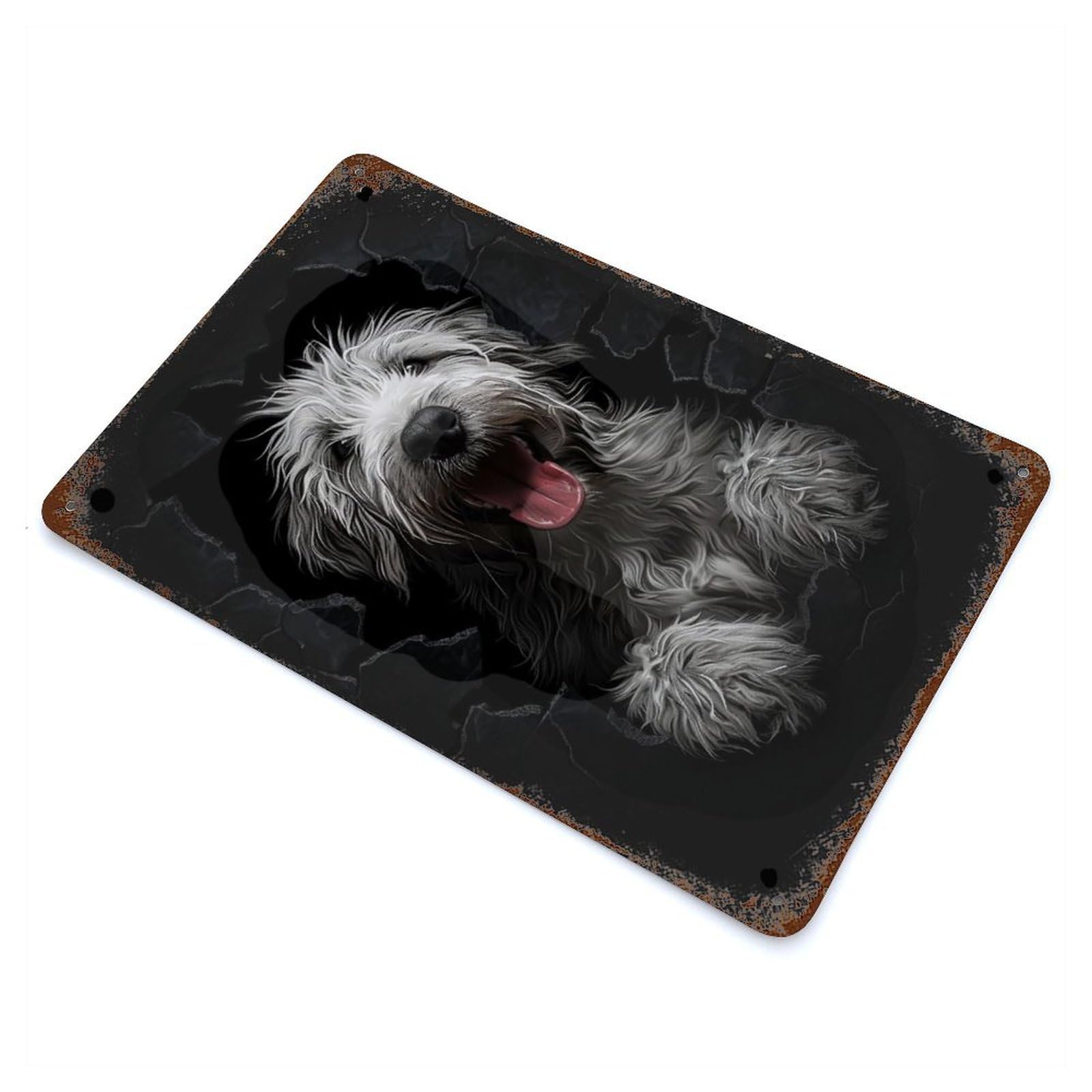 Pyrenean Shepherd Retro Metal Sign 11.8"x7.9", Vintage Wall Decor for Garage, Pub Or Kitchen