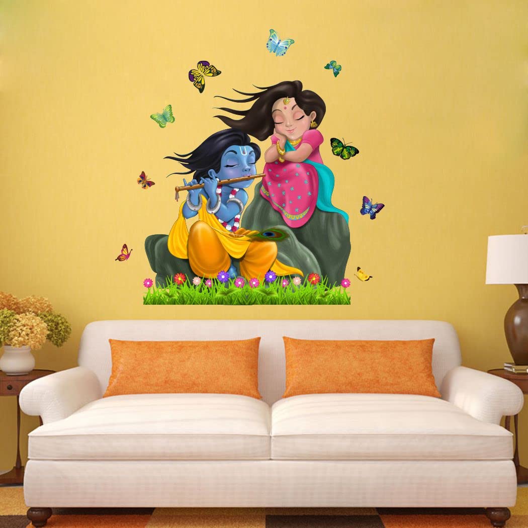 Arts Cafe Beautiful Radha-Krishna ji Wall Sticker Size - (67 * 67) cm (B0D14XG8X1) Amazon Price History, Amazon Price Tracker