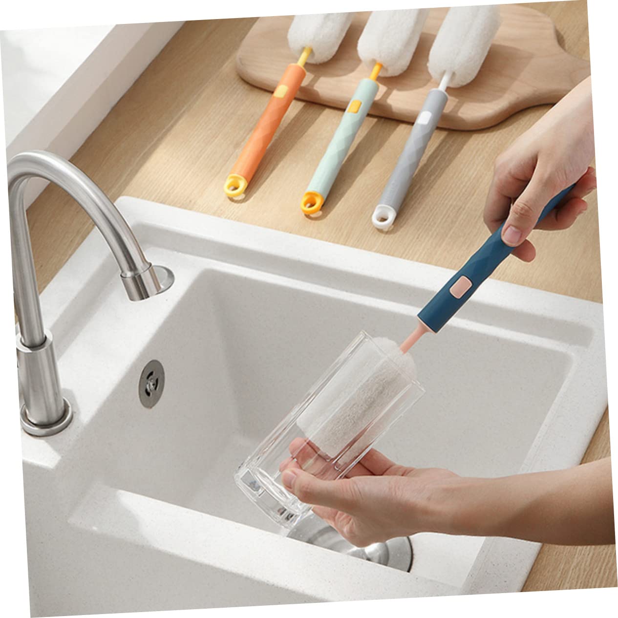 ibasenice 12pièces Brosse De Nettoyage Détachable Pour Bouteilles Brosse Longue Pour Tétines Et Gourdes Nettoyage Pratique Avec Poignée Confortable Couleurs