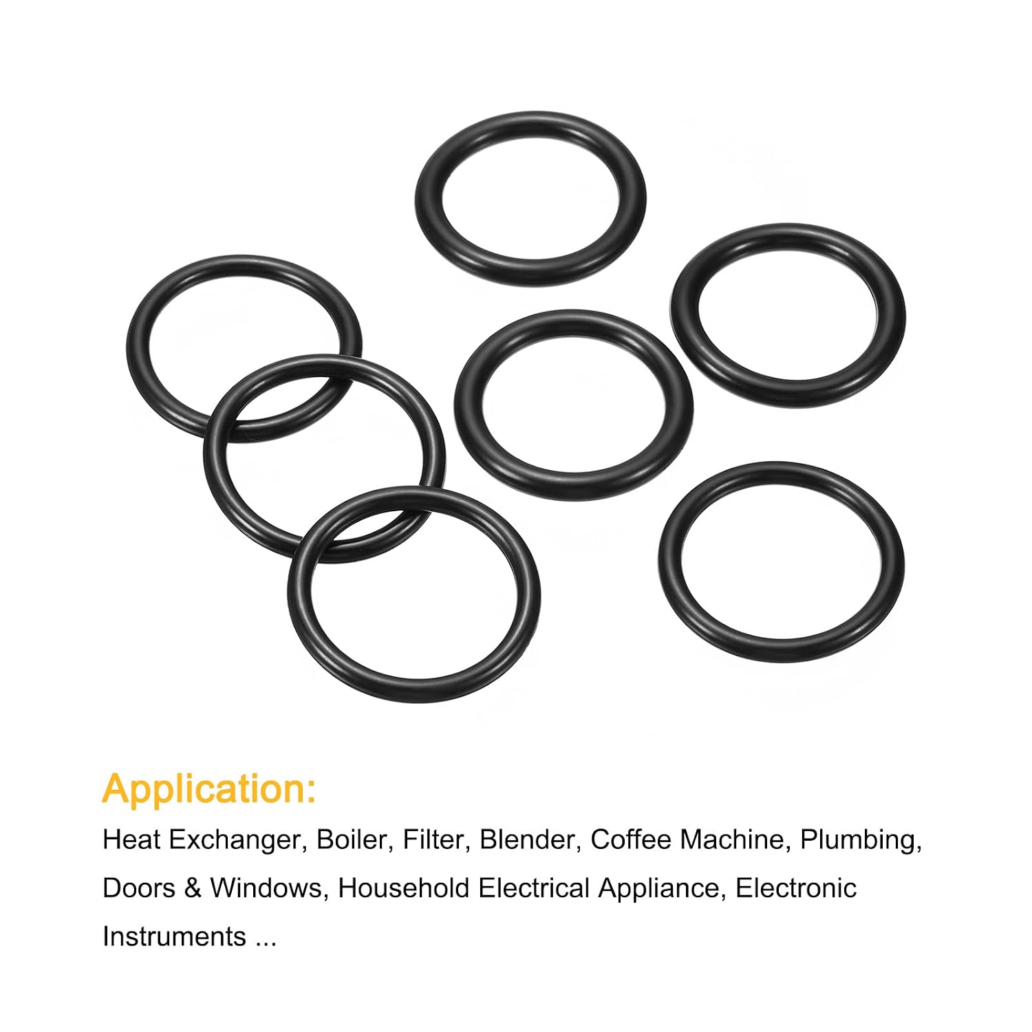 MECCANIXITY Nitrile Rubber O-Rings 40mm OD 30mm 32mm ID 4mm 5mm Thick Seal Gasket, Black 20in1 Set