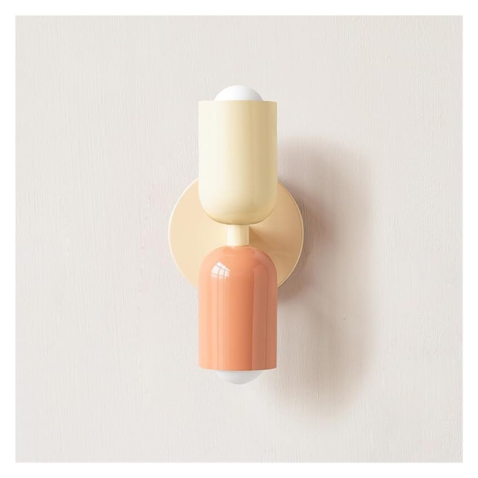 YKMYXZ wall Lights， E26 Nordic Double Head Modern Simple Color Living Room Background Wall Aisle Entrance Lamp(Warm Light)