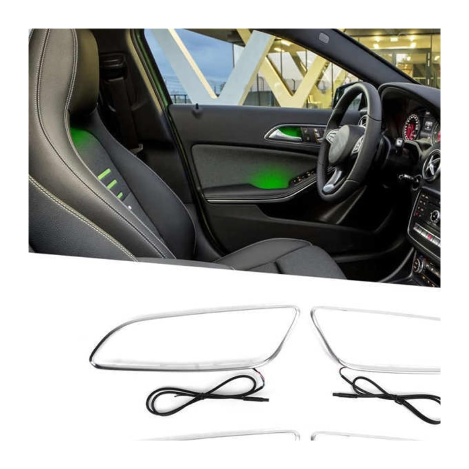 XCZPRKMXY 12 Color Car LED Ambient Lighting Kits Compatible with Mercedes-Benz A B CLA GLA-Class W176 W246 C117 X156 2013 2014 2015 2016 2017 2018