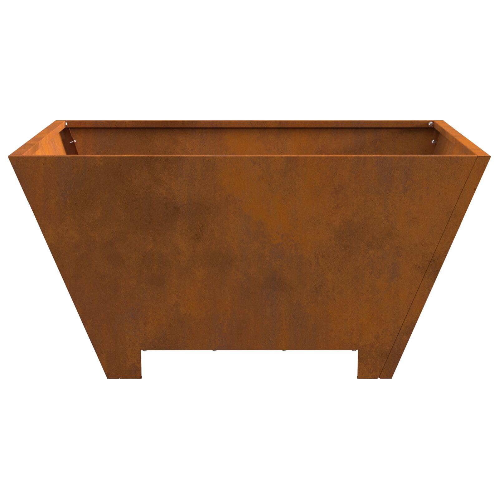 Gecheer Focolare Quadrato, Riscaldamento Esterno Portatile 60 x 60 x 30 cm in Acciaio Corten per Riunioni all'Aperto, Barbecue e Serate con Amici e Famiglia