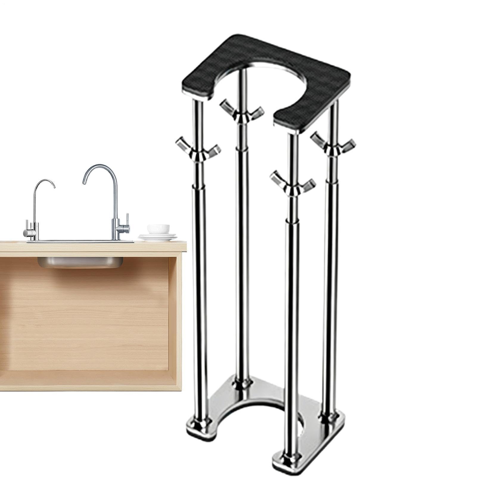 Soporte para Fregadero Bajo Mostrador Base para instalación de lavabo mesa | Kit de Instalación para Fregadero Bajo Encimera Ducha Cocina Baño Cubierta Apartamento Residencia Alquiler