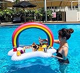 arco meta hinchable segunda mano Diseño de arco iris: el diseño vertical multicolor del arco iris hace que esta bebida sea más atractiva y ofrece una gran flotabilidad, comodidad de verla mientras nadas en la piscina.