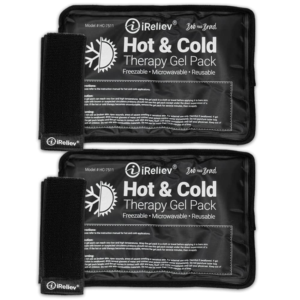 Ice Pack for Hot & Cold Therapy Gel Pack - Hot & Cold Relief, Reusable, Freezable & Microwaveable, Pain & Muscle Soreness, Arm, Leg, Knee, Shoulder,