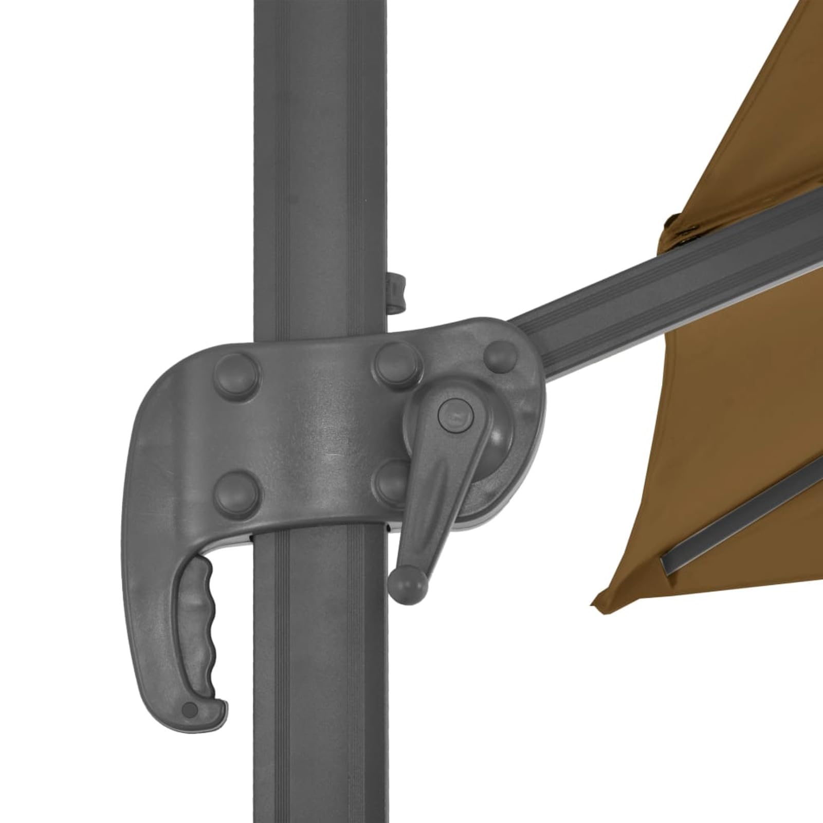 Homgoday Sombrilla de jardín con Base portátil Gris Taupe Sombrilla de Jardín,Protección UV Sombrilla Jardín Grande Orientable Jardín Parasol Balcón 3 x
