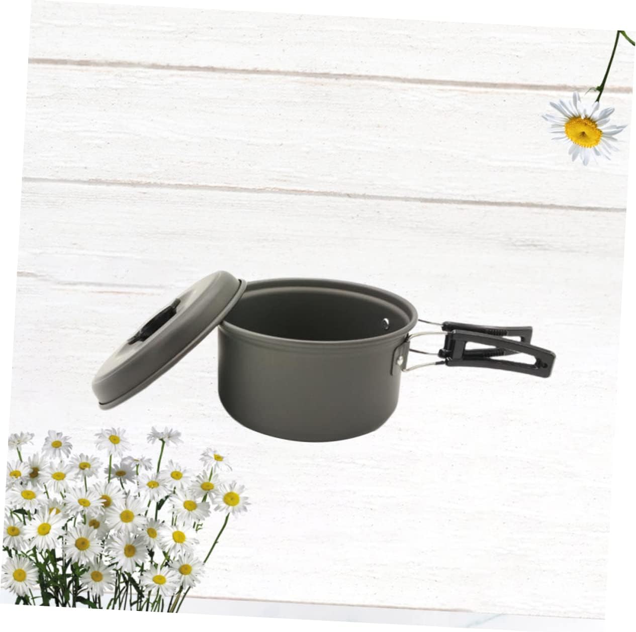 1pc Single Pot Cooking Outdoor Camping Bowl and Utensil Health Stew Pot Handle Instant Noodle Portable Cooking Utensils