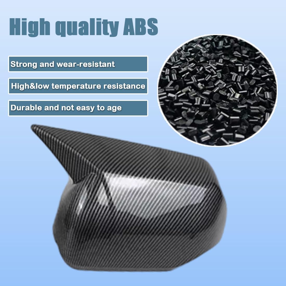 XITER Rear View Side Mirror Cover Side Mirror Cap For Toyota Tundra 2022-2025 2026, Carbon Fiber
