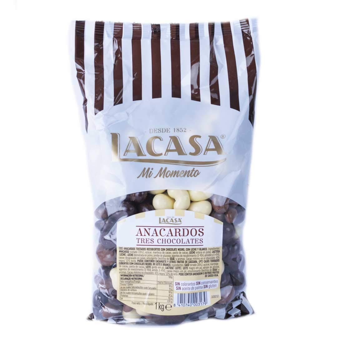 LACASA Anacardos tres chocolates 1kg - Jujuca