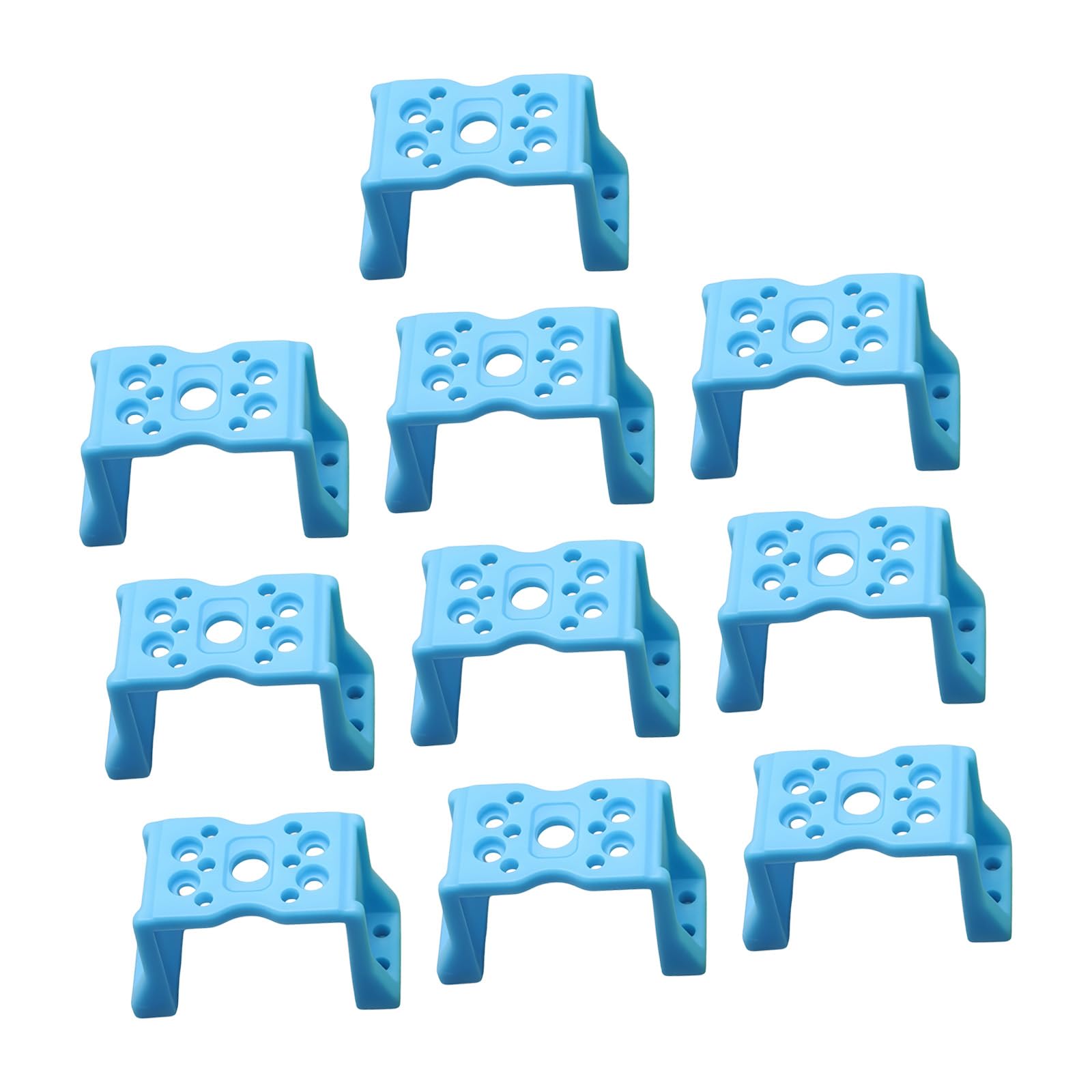Cazstyk Blue Lightweight Motor Fixing Clamps Quick Install Motor Stand For Miniature Intelligent Car And Robot Building Applications Car Frame