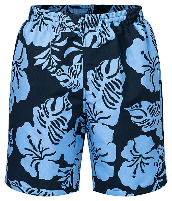 bugatti – Bañador para hombre, diseño de flores en color negro y jade o rojo y gris claro
