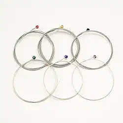 Conjunto de cordas de 6 peças para guitarra elétrica, calibre 09-42, cordas de aço niquelado, para guitarras de 6 cordas, ideal para iniciantes e artistas