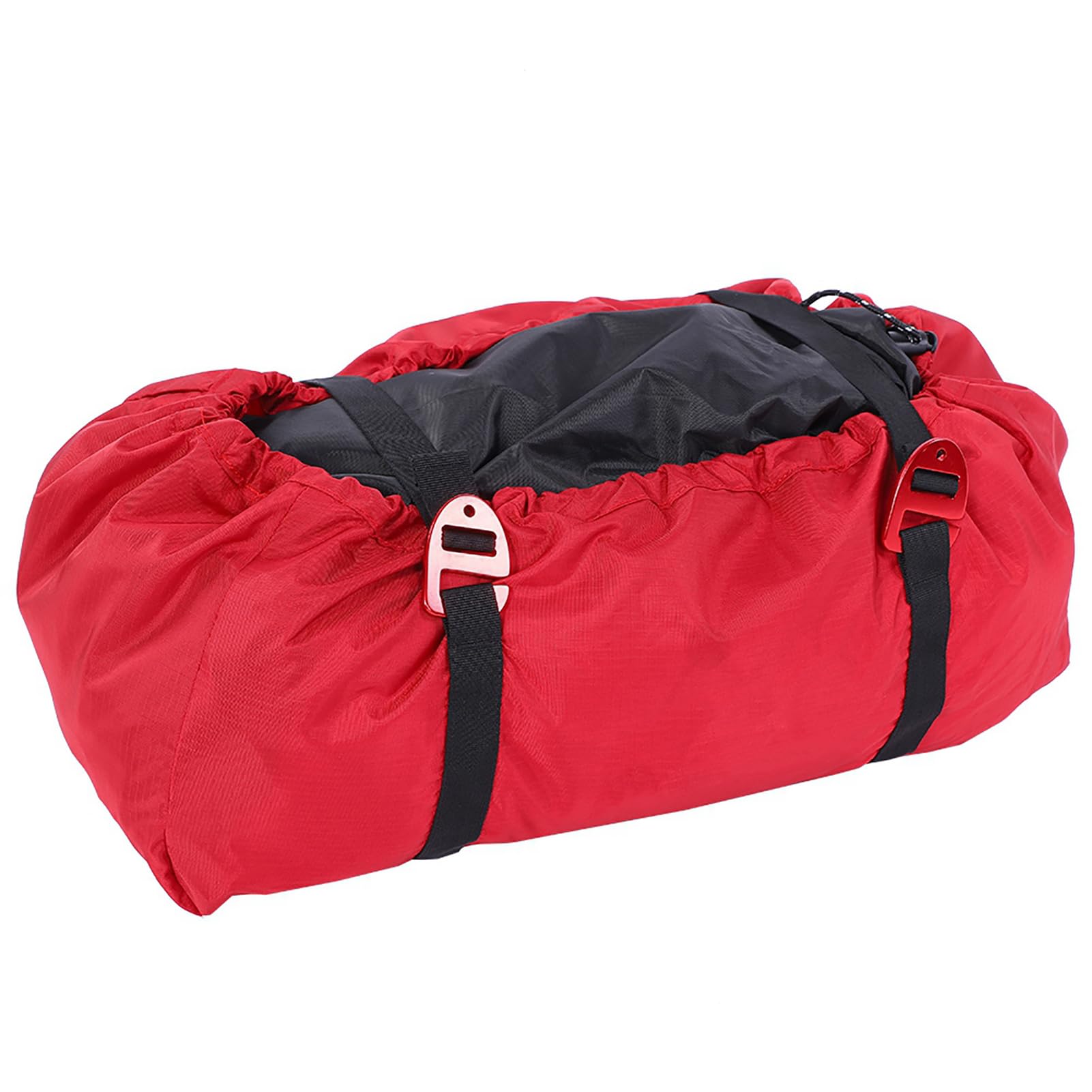 Wanderrucksack Faltender Wasserdichter Kletterseil Tasche Oxford Stoff Seilsack für Outdoor Camping Wandern (Rot)