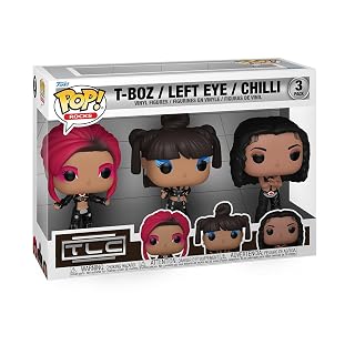 Funko Pop! Rocks: TLC – Lisa Left Eye Lopes – Scrubs 3PK – Figurine en Vinyle à Collectionner – Idée de Cadeau – Produits Officiels – Jouets pour Les Enfants et Adultes – Music Fans - Les Beatles, Paul McCartney, John Lennon, RIngo Starr, George Harrison