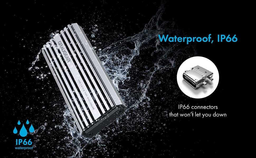 Caja externa para SSD M.2 NVMe aluminio IP66 miniatura 5